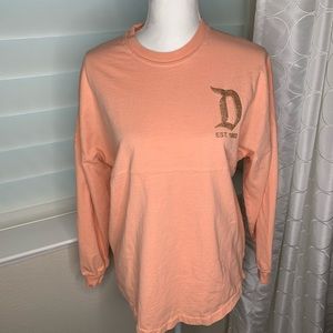 Disneyland long sleeved tee peach and gold size XS